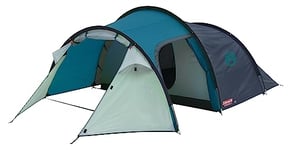 COLEMAN Mixte Tente Cortes 3, Tente de Camping 3 Places, Tente Tunnel, 100 pourcent Imperméable, à Tapis de Sol Cousu, Bleu, Taille Unique