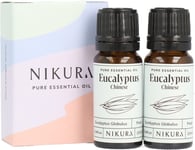 Nikura Eucalyptus (Chinese) Essential Oil - 20ml (2 x 10ml)  100 Pure Natural Oi