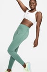 Nike Go Women's Firm-Support Mid-Rise Full-Length Leggings Pockets Size Medium.