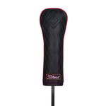 Titl. Jet Black Leather Headcover Fairway
