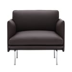 Muuto - Outline Studio Chair / Polished Aluminium Base Easy Leather Root - Fåtöljer - Anderssen & Voll - Metall/Trä/Textilmaterial/Skum