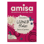 Amisa Organic Gluten Free Quinoa Flakes, 400g - Certified Gluten Free - Suitable for Vegans - Source of Protein - GF alternative Breakfast Cereal
