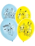 6 st 27,5 cm Pokémon Latexballonger
