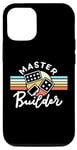 Coque pour iPhone 13 Pro Blocs de construction rétro vintage Master Builder pour hommes, femmes, enfants