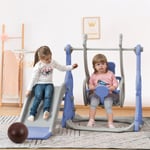 4-in-1 Kids Toddler Climber Swing Set Indoor and Outdoor Backyard Baby Slide Set