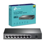 TP-Link PoE Switch 8-Port Gigabit, 4 PoE+ Ports (TL-SG1008P) 30 W For Each PoE