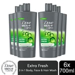Dove Men+Care 3-in-1 Body, Face & Hair Wash Clean Comfort or Extra Fresh, 700ml