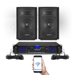 SL 8" House Party Speakers and Amplifier FPL500 MP3 Bluetooth Home Audio System