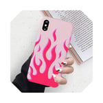 Artistic Personality Flame Soft Silicone Phone Case For iPhone 11 Pro XS MAX XR X 8 7 Plus Black Fire Pattern Back Cover Shell-For iphone 11Pro Max