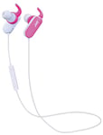 JVC Wireless Headphones Sweat Proof Sports In-Ear Bluetooth Earphones with Built-In Mic and Remote - Pink