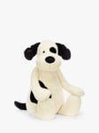 Jellycat Bashful Puppy Soft Toy, Black/Cream
