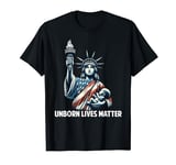Patriotic American Unborn Lives Matter Pro-Life Catholic T-Shirt