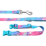Barkalot Tie Dye Multi Dog Collar Walk Kit - S Flerfärgad