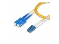 StarTech.com 2m (6ft) LC to SC (UPC) OS2 Single Mode Duplex Fiber Optic Cable, 9/125µm, Laser Optimized, 10G, Bend Insensitive, Low Insertion Loss - LSZH Fiber Patch Cord (SMLCSC-OS2-2M) - Patch-kabel - LC/UPC enkelläge (hane) till SC/UPC enkelläge (hane) - 2 m - 2 mm - fiberoptisk - duplex - 9 / 125 mikrometer - OS1/OS2 - halogenfri, passiv - gul