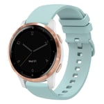 För Garmin Vivoactive 4S 18mm enfärgad mjuk watch Sapphire Green