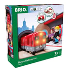 BRIO World Metro Train Set for Kids Age 3 Years Up - Compatible with all BRIO Ra