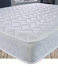 Starlight Beds Essentials Small Double Mattress with Springs and Memory Foam Layer. Budget Mattress. 7.5 Inch Deep, White, Soft Firmness. (120x190x19cm)