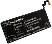 Kompatibelt med Samsung SM-N920A, 3.8V, 3000 mAh