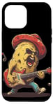 Coque pour iPhone 15 Pro Max Musicien Rock Pomme de terre avec guitare cool