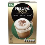 Nescafé Gold Irish Cream Latte Coffee, 8 Sachets, 22 g (Pack of 6)