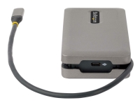 StarTech.com USB-C Multiport Adapter, HDMI/VGA, 4K 60Hz Video, 3-Port USB Hub, 100W Power Delivery Pass-Through, GbE, USB Type-C Travel Dock w/ Charging, 1ft/30cm Wrap-Around Cable - Mini Laptop Docking Station (DKT31CVHPD3) - Dokkingstasjon - USB-C - VGA, HDMI - 1GbE - 16 watt