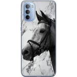 Motorola Moto G31 Transparent Mobilskal Marmor med häst