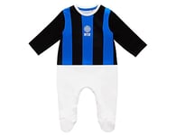 Inter Jump Suit Combinaison, Rayures Noires et Logo Mixte bébé, 24 Mesi