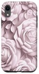 Coque pour iPhone XR rose. fleur. rose pâle. belle. jolies roses. art