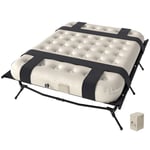 Campsäng campingsäng med luftmadrass pump 200 x 153 cm gästsäng lastkapacitet upp till 200 kg extra bred campingsäng för 2 vuxna