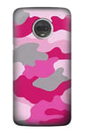 Pink Camo Camouflage Case Cover For Motorola Moto G7, Moto G7 Plus