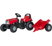 ROLLY TOYS rollyKid Case 1170 CVX Tractor & Trailer Kids' Ride-On Toy - Black & Red, Black,Red
