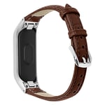Samsung Galaxy Fit e crocodile texture leather watch band - Brown