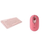 Logitech K380 Multi-Device Bluetooth Keyboard for Mac with Compact Slim Profile & POP Mouse, Wireless Mouse with Customisable Emojis, SilentTouch Technology, Precision/Speed Scroll