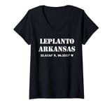 Womens Leplanto Arkansas Coordinates Souvenir V-Neck T-Shirt
