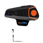 Motorcykelhjälm Bluetooth-headset, handsfree-kommunikation, FM-radio, 1 st med hård mikrofon