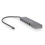 Nedis USB Multi-Port Adapter | USB 3.2 Gen 1 | USB-C™ Hane | Micro SD / RJ45 Hona / SD / 2x HDMI™ / 2x USB-C™ / 3x USB-A Hona | 0.40 m | Rund | Guldplaterad | TPE | Antracit | Låda