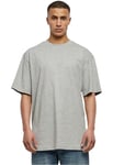 Urban Classics Men's Tall Tee Oversized Short Sleeves T-Shirt with Dropped Shoulders, 100 Percentage Jersey Cotton, Grey, 5XL