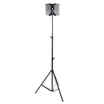 Intempo EE5964BLKSTKEU Tripod Tablet Stand, Adjustable Height Up To 2 Metres, Folding Design, Sturdy And Secure, Free-Standing, Portrait And Landscape Viewing, For Video Calling, Vlogging, Photos