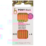 Pony Black Pärlnålar 10-12