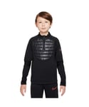 Nike Childrens Unisex Childrens/Kids Academy Winter Warrior Therma-Fit Top (Black) - Size Large