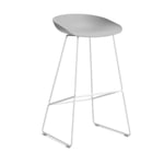 HAY About a Stool 38 High barstol 2.0 Concrete grey-vitt stålstativ