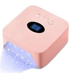 Uppladdningsbar UV LED Nagellampa, 72W Effekt, 5 Timerinställningar,S50 Rosa, EU-kontakt