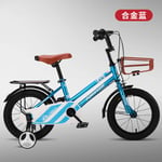 cuzona Children's bicycle boy 2-3-4-6-7 stroller 8 years old baby girl bicycle child medium and large bicycle-14 inch_[High Carbon Steel] Alloy Blue Spoke Wheel Free Riding Gift
