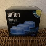 3 X Braun Series Clean & Renew Cartridge Fresh Formula 170ml Each