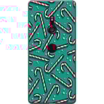 Sony Xperia XZ3 Transparent Mobilskal Polkagris Mönster