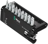 Wera 05056161001 Bit-Check Set 8100-9/TZ Torsion Extra-tough for Drill/Drivers, Metal Jointing, SL, PZ, PH 10pc