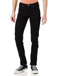Lee Men's Daren Zip Fly Jeans, Clean Black, 44W / 34L