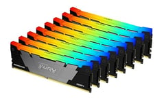 Kingston FURY Renegade RGB 256Go 3200MT/s DDR4 CL16 DIMM (Kit de 8) Mémoire pour PC de Game - KF432C16RB2AK8/256