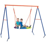 Kids Swing Set, Nest Swing Seat with A-Frame Structure for Outdoor Use