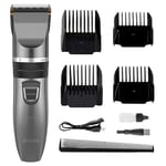 Hair clipper EC-712 Men's Electric Hair Trimmer USB Rechargeable Hair Clipper Hair Cutter for Men Adult Razor (Color : Silver)